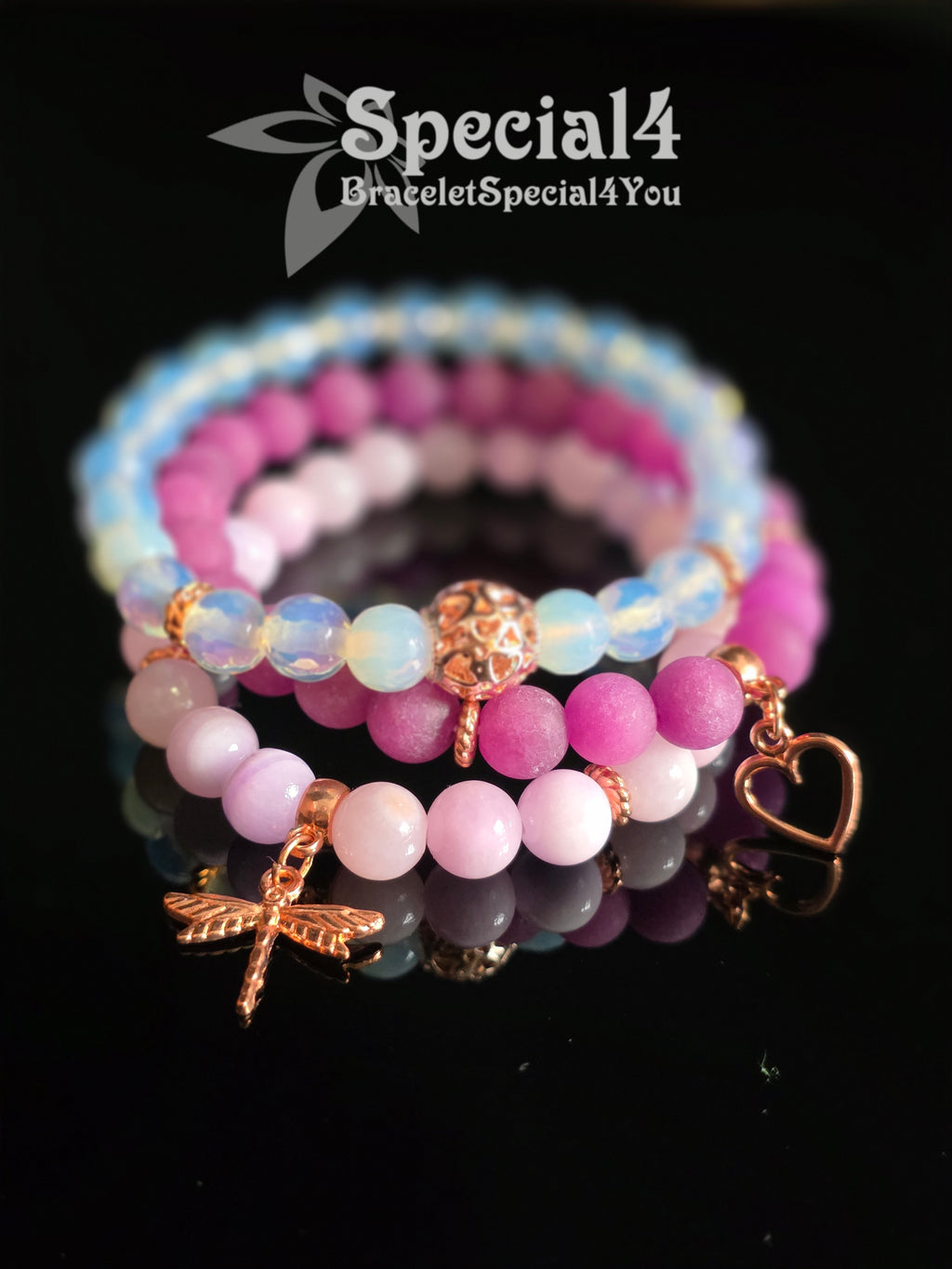 Lavender Goddess Rose Gold Stack